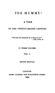 The Mummy! 1828 2nd edition - title page